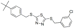 5-(4-Tert-butylbenzylthio)-2-(3-chlorobenzylthio)-1,3,4-thiadiazole Structure,353254-78-1Structure