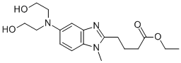 5-[Bis(2-hydroxyethyl)amino]-1-methyl-1H-Benzimidazole-2-butanoic acid ethyl ester Structure,3543-74-6Structure