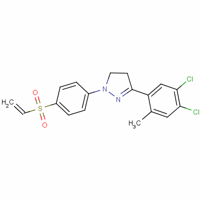 3-(4,5-Dichloro-o-tolyl)-4,5-dihydro-1-[4-(vinylsulphonyl)phenyl ]-1h-pyrazole Structure,35441-15-7Structure