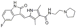 (Z)-5-(5-氟-2-氧代-2,3-二氫-1H-吲哚-3-亞基甲基)-2,4-二甲基-N-[2-(1-吡咯烷基)乙基]-1H-吡咯-3-甲酰胺結(jié)構(gòu)式_356068-94-5結(jié)構(gòu)式