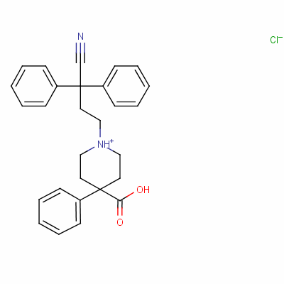 1-(3-Cyano-3,3-diphenylpropyl)-4-phenylpiperidine-4-carboxylic acid monohydrochloride Structure,35607-36-4Structure