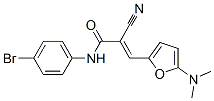 2-Propenamide,n-(4-bromophenyl)-2-cyano-3-[5-(dimethylamino)-2-furanyl ]- Structure,358302-04-2Structure