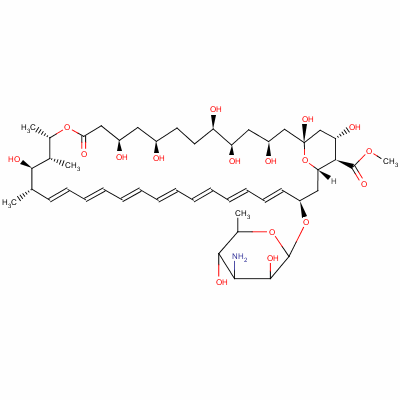 甲基(1R,3S,5S,8S,9S,11R,15S,16S,17R,18S,25Z,33R,35S,36R,37S)-33-[(3-氨基-3,6-二脫氧-beta-D-甘露糖基)氧基]-1,3,5,8,9,11,17,37-八羥基-15,16,18-三甲基-13-氧代-14,39-二氧雜雙環(huán)[33.3.1]N酮a三十碳-19,21,23,結(jié)構(gòu)式_36148-89-7結(jié)構(gòu)式