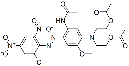 2,2-[[5-乙酰氨基-4-[(2-氯-4,6-二硝基苯基)偶氮基]-2-甲氧基苯基]亞氨基]二乙酸二乙酯結構式_3618-73-3結構式