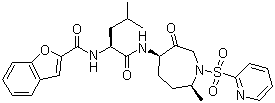 N-[(1S)-1-[[[(4R,7S)-六氫-7-甲基-3-氧代-1-(2-吡啶磺?；?-1H-氮雜革-4-基]氨基]羰基]-3-甲基丁基]-2-苯并呋喃羧酰胺結(jié)構(gòu)式_362507-64-0結(jié)構(gòu)式