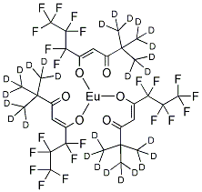 Tris(6,6,7,7,8,8,8-heptafluoro-2,2-di(2h3)methyl(1,1,1-2h3)octane-3,5-dionato-o,o)europium Structure,36393-27-8Structure