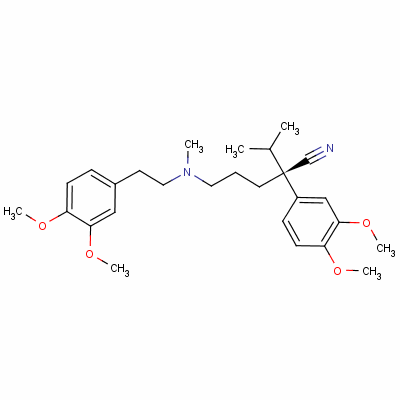 (-)-3-(3,4-Dimethoxyphenyl)-6-[(5,6-dimethoxyphenethyl)methylamino]hexane-3-carbonitrile Structure,36622-29-4Structure