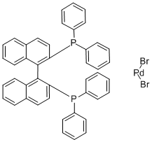 Dibromo(2,2’-bis(diphenylphosphino)-1,1’-binaphthyl)palladium(ii) Structure,366488-99-5Structure