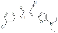 2-Propenamide,n-(3-chlorophenyl)-2-cyano-3-[5-(diethylamino)-2-furanyl ]- Structure,366818-65-7Structure