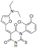 1-(2,3-二氯苯基)-5-[[5-(二乙基氨基)-2-呋喃]亞甲基]二氫-2-硫氧代-4,6(1H,5h)-嘧啶二酮結(jié)構(gòu)式_366830-18-4結(jié)構(gòu)式