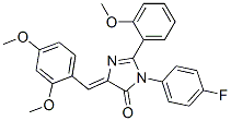 4H-imidazol-4-one,5-[(2,4-dimethoxyphenyl)methylene]-3-(4-fluorophenyl)-3,5-dihydro-2-(2-methoxyphenyl)- Structure,370090-90-7Structure