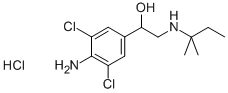 1-(4-Amino-3,5-dichloro-phenyl)-2-(1,1-dimethyl-propylamino)-ethanol hydrochloride Structure,37158-47-7Structure