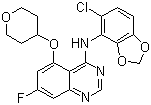 N-(5-chlorobenzo[d][1,3]dioxol-4-yl)-7-fluoro-5-((tetrahydro-2h-pyran-4-yl)oxy)quinazolin-4-amine Structure,379230-38-3Structure