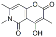 (9Ci)-4-羥基-3,6,7-三甲基-2H-吡喃并[3,2-C]吡啶-2,5(6H)-二酮結(jié)構(gòu)式_380634-00-4結(jié)構(gòu)式