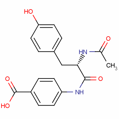 (S)-4-[[2-(乙?；被?-3-(4-羥基苯基)-1-氧代丙基]氨基]苯甲酸結(jié)構(gòu)式_38219-60-2結(jié)構(gòu)式