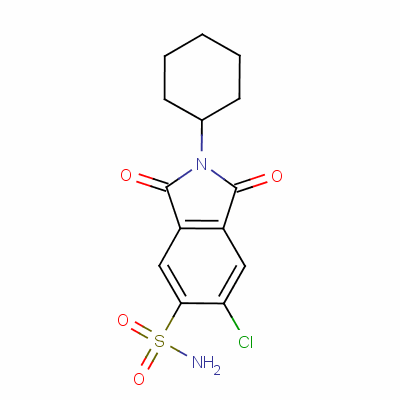 6-Chloro-2-cyclohexyl-2,3-dihydro-1,3-dioxo-1h-isoindole-5-sulfonamide Structure,3822-99-9Structure