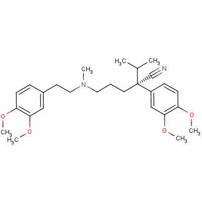 (+)-3-(3,4-Dimethoxyphenyl)-6-[(5,6-dimethoxyphenethyl)methylamino]hexane-3-carbonitrile Structure,38321-02-7Structure