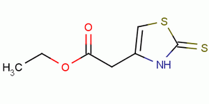 2,3-Dihydro-2-thioxo-4-thiazoleacetic acid ethyl ester Structure,38449-49-9Structure