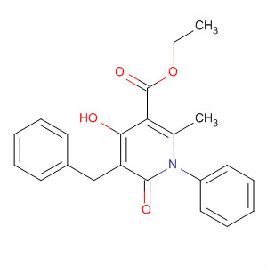 3-Pyridinecarboxylic acid, 1,6-dihydro-4-hydroxy-2-methyl-6-oxo-1-phenyl-5-(phenylmethyl)-, ethyl ester Structure,38468-72-3Structure