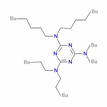 N,n-dibutyl-n’,n’-dihexyl-n’’,n’’-dioctyl-1,3,5-triazine-2,4,6-triamine Structure,38551-15-4Structure