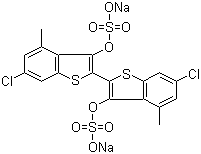 [2,2-Bibenzo[b]thiophene]-3,3-diol, 6,6-dichloro-4,4-dimethyl-, bis(hydrogen sulfate), disodium salt Structure,3875-72-7Structure