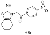 2-(2-亞氨基-4,5,6,7-四氫苯并[d]噻唑-3(2H)-基)-1-(4-硝基苯基)乙酮?dú)滗逅峤Y(jié)構(gòu)式_389850-21-9結(jié)構(gòu)式