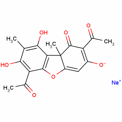 Usnicacidsodiumsalt Structure,39012-86-7Structure