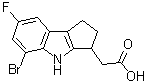 2-(5-Bromo-7-fluoro-1,2,3,4-tetrahydrocyclopentabindol-3-yl)acetic acid Structure,393509-23-4Structure