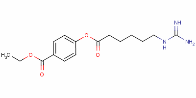 Ethyl 4-[(6-{[amino(imino)methyl]amino}hexanoyl)oxy]benzoate Structure,39492-01-8Structure