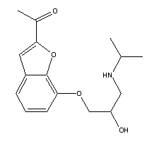 1-[7-[2-羥基-3-[(1-甲基乙基)-氨基]丙氧基]-2-苯并呋喃]乙酮結(jié)構(gòu)式_39552-01-7結(jié)構(gòu)式