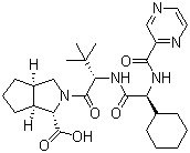 (1S,3AR,6AS)-(2S)-2-環(huán)己基-N-(2-吡嗪基羰基)甘氨酰-3-甲基-L-纈氨酰八氫環(huán)戊并[C]吡咯-1-羧酸結(jié)構(gòu)式_402958-98-9結(jié)構(gòu)式