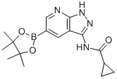 N-[5-(4,4,5,5-四甲基-1,3,2-二噁硼烷-2-基)-1H-吡唑并[3,4-B]吡啶-3-基]-環(huán)丙烷羧酰胺結(jié)構(gòu)式_405224-26-2結(jié)構(gòu)式