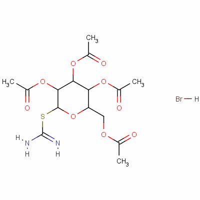 2-(2,3,4,6-Tetra-o-acetyl-beta-d-glucopyranosyl)-2-thiopseudourea hydrobromide Structure,40591-65-9Structure