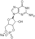 鳥(niǎo)苷-3,5-環(huán)磷酸鈉鹽結(jié)構(gòu)式_40732-48-7結(jié)構(gòu)式