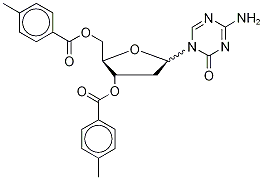 1-(2’-脫氧-3’,5’-二-O-甲苯甲酰-alpha-D-呋喃核糖基)-2-氧代-4-氨基-1,2-二氫-1,3,5-三嗪結(jié)構(gòu)式_40789-35-3結(jié)構(gòu)式