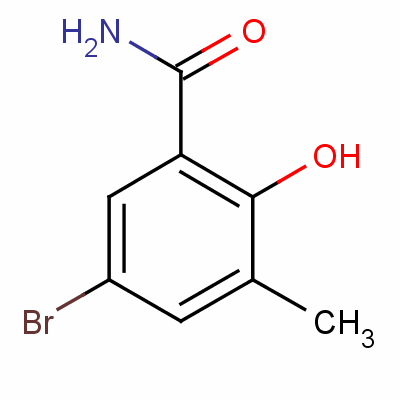 5-Bromo-2-hydroxy-3-methyl-benzoic acid amide Structure,40912-73-0Structure