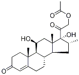 11Beta,17,21-trihydroxy-16alpha-methyl-pregn-4-ene-3,20-dione 21-acetate Structure,41020-56-8Structure