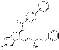 (3Ar,4r,5r,6as)-六氫-4-[(1e,3s)-3-羥基-5-苯基-1-戊烯-1-基]-2-氧代-2H-環(huán)戊并[b]呋喃-5-基酯 [1,1-聯(lián)苯]-4-羧酸結(jié)構(gòu)式_41639-73-0結(jié)構(gòu)式