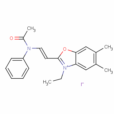 2-(2-n-Acetanilino)vinyl-5,6-dimethyl-3-ethylbenzoxazolium iodide Structure,41729-43-5Structure