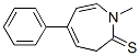 2H-azepine-2-thione, 1,3-dihydro-1-methyl-5-phenyl- Structure,41789-85-9Structure