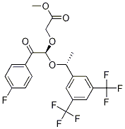 2-[(1S)-1-[(1r)-1-[3,5-bis(trifluoromethyl)phenyl]ethoxy]-2-(4-fluorophenyl)-2-oxoethoxy]acetic acid methyl ester Structure,419574-29-1Structure