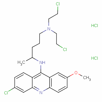 氮芥喹丫因結構式_4213-45-0結構式