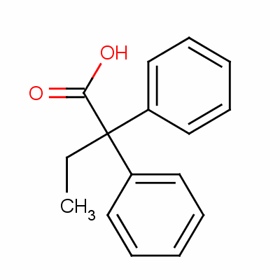 2,2-二苯基丁酸結(jié)構(gòu)式_4226-57-7結(jié)構(gòu)式