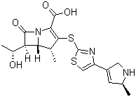 (4R,5s,6s)-3-[[4-[(5s)-2,5-dihydro-5-methyl-1h-pyrrol-3-yl]-2-thiazolyl]thio]-6-[(1r)-1-hydroxyethyl]-4-methyl-7-oxo-1-azabicyclo[3.2.0]hept-2-ene-2-carboxylic acid Structure,426253-04-5Structure