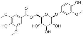 4-Hydroxy-3-methoxyphenyl o-beta-d-(6’-o-syringate)glucopyranoside Structure,426821-85-4Structure