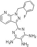 2-(1-(2-氟芐基)-1H-吡唑并[3,4-b]吡啶-3-基)嘧啶-4,5,6-三胺結(jié)構(gòu)式_428854-24-4結(jié)構(gòu)式