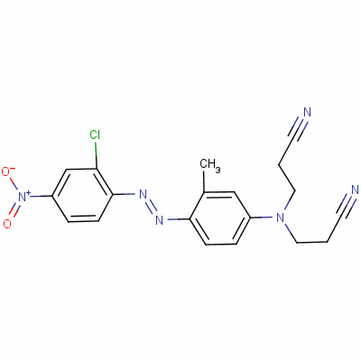 Propanenitrile, 3,3-[[4-[(2-chloro-4-nitrophenyl) azo]-3-methylphenyl]imino]bis- Structure,4297-28-3Structure