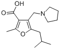 5-Isobutyl-2-methyl-4-pyrrolidin-1-ylmethylfuran-3-carboxylic acid Structure,435341-88-1Structure