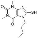 7-Butyl-8-mercapto-1,3-dimethyl-3,7-dihydro-purine-2,6-dione Structure,436094-92-7Structure