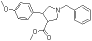 Methyl 1-benzyl-4-(4-methoxyphenyl)pyrrolidine-3-carboxylate Structure,438492-38-7Structure